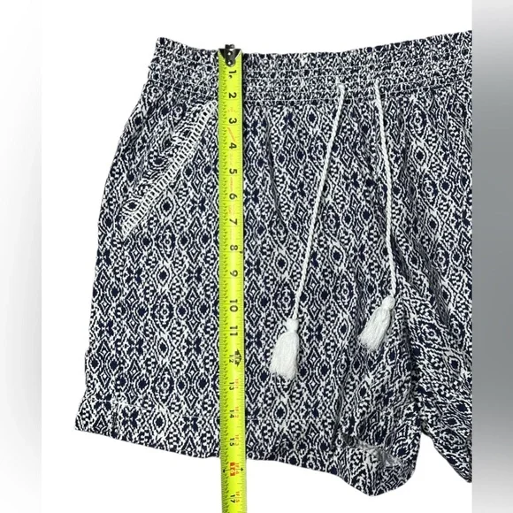 Briggs New York Size XL Women’s Shorts Linen Blend Pull-On Summer Blue White - Picture 15 of 16